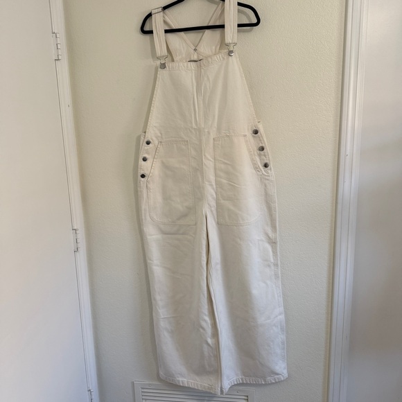 NWT Everlane XL The Gardener Overalls White/Bone Baggy - Picture 2 of 7